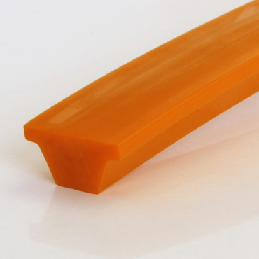 Profilé en T polyuréthane 3L 80 Shore A orange lisse 14,3x7,5mm